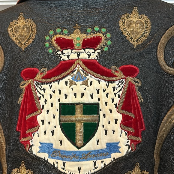 RARE RARE Leather Velvet Moschino Couture Leather Jacket - Picture 6 of 16